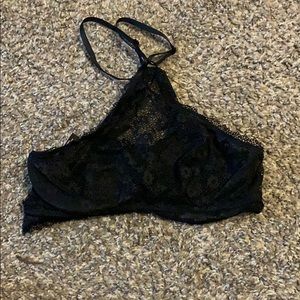 Black high neck underwire bralette NWOT